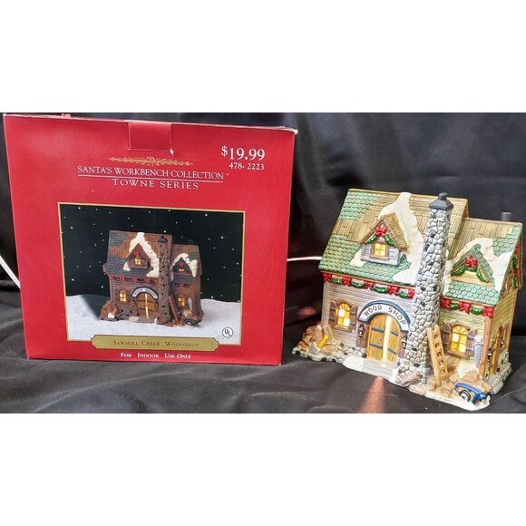 Santa Workbench SAWMILL CREEK WOODSHOP Christmas Village building wood shop mill - Picture 1 of 8